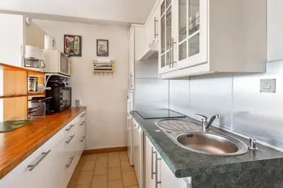 Cuisine ou kitchenette dans l'établissement Appartement charmant à Antibes, 33 m², piscine partagée