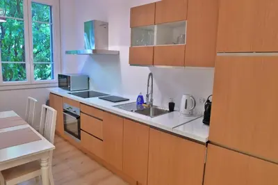 Cuisine ou kitchenette dans l'établissement Stylish two-bedroom apartment -StayInAntibes - 5 Soleau
