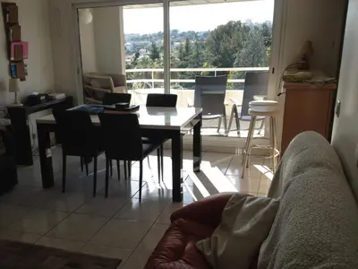 Coin salon dans l'établissement Residence de la Mer