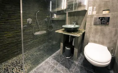 Salle de bains dans l'établissement Chateau Clemenceau