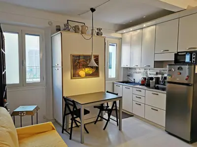 Cuisine ou kitchenette dans l'établissement Karol