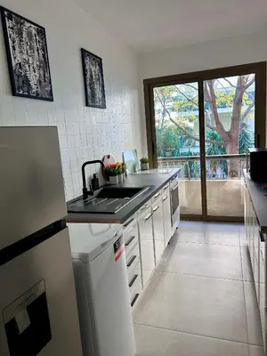 Cuisine ou kitchenette dans l'établissement Residences Fleuries - behind Cannes Croisette Bvd
