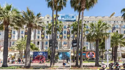 Vue générale sur Cannes ou vue de la ville depuis l'appartement