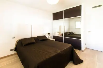 Un ou plusieurs lits dans un hébergement de l'établissement Croisette View Lux Flat Cannes