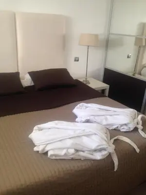 Un ou plusieurs lits dans un hébergement de l'établissement Croisette View Lux Flat Cannes