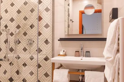 Salle de bains dans l'établissement Hotel Verlaine