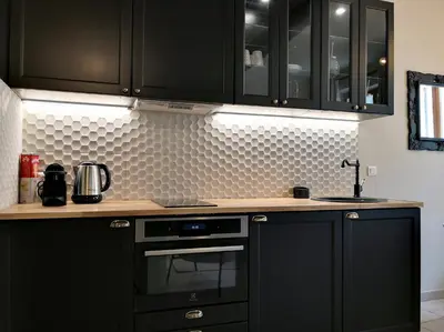 Cuisine ou kitchenette dans l'établissement Little Star