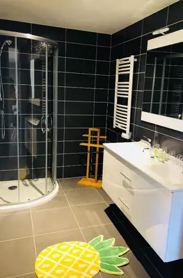 Salle de bains dans l'établissement Appt moderne Vieil Antibes 3 pièc