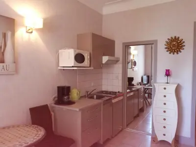 Cuisine ou kitchenette dans l'établissement Studio Cannes Croisette
