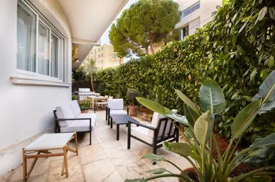 Coin salon dans l'établissement 3 pièces Luxe Croisette