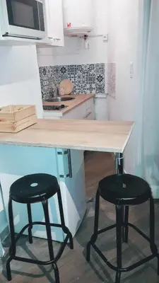 Cuisine ou kitchenette dans l'établissement Colorful Studio Cannes