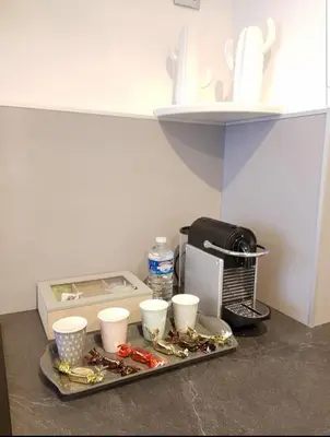 Cuisine ou kitchenette dans l'établissement Studio Cosy centre Cannes