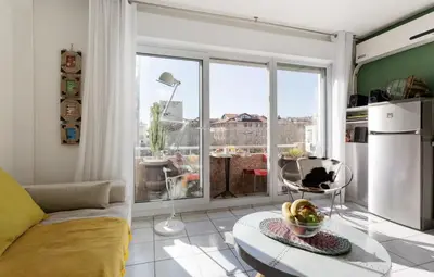 Coin salon dans l'établissement CANNES Festival Films Center, with 2 bedrooms and balcony