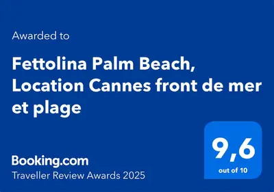 Certificat, récompense, panneau ou autre document affiché dans l'établissement Fettolina Palm Beach, Location Cannes front de mer et plage