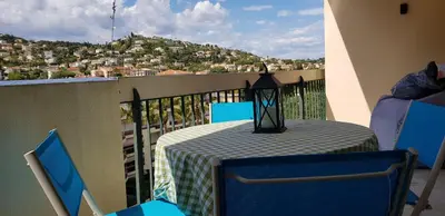 Balcon ou terrasse dans l'établissement Appart l'Estivaliere