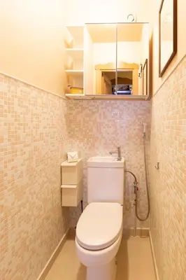 Salle de bains dans l'établissement Résidence Beauséjour