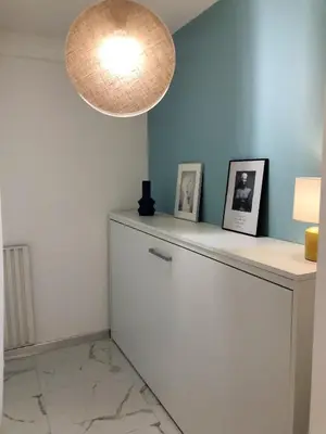 Plan de l'établissement Studio contemporain à Cannes avec terrasse et parking - 35 m²