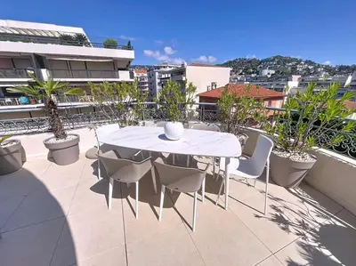 Balcon ou terrasse dans l'établissement Fantastic penthouse 3 bedroom Croisette 406