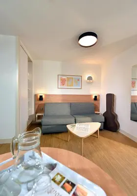Coin salon dans l'établissement Residence Residéal Antibes