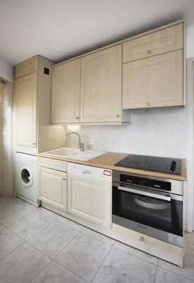 Cuisine ou kitchenette dans l'établissement Cannes Croisette Prestige Apart'hotel