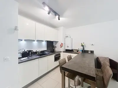 Cuisine ou kitchenette dans l'établissement Appartement Danaé Antibes