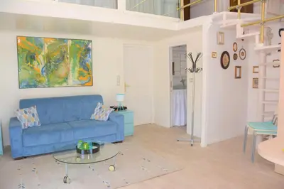 Coin salon dans l'établissement Villa 2P VLB