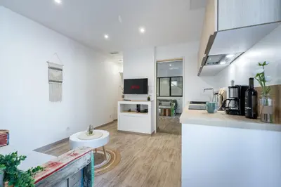 Cuisine ou kitchenette dans l'établissement Le Clemenceau