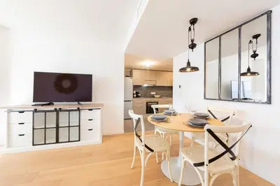 Cuisine ou kitchenette dans l'établissement Les jardins secrets