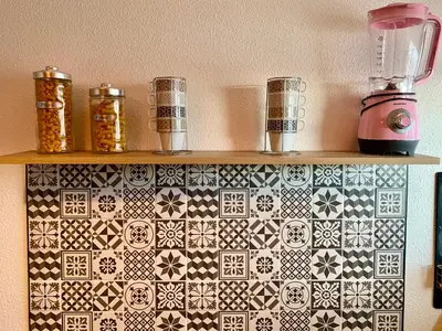 Cuisine ou kitchenette dans l'établissement Cocoon vue Mer ☆ en face du Port de Golfe-Juan ☆