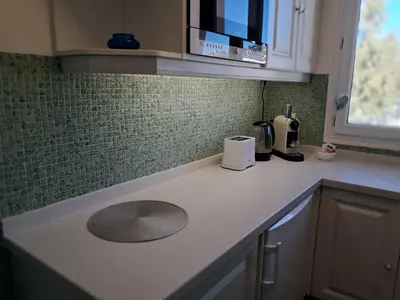 Cuisine ou kitchenette dans l'établissement LES MOUETTES A