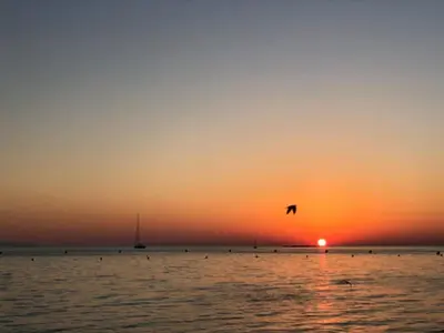 Lever ou coucher de soleil vu de l'appartement ou à proximité