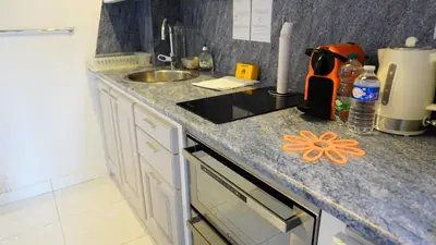 Cuisine ou kitchenette dans l'établissement Proche Croisette, Exclusivité Congres by Palmazur