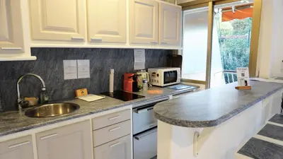 Cuisine ou kitchenette dans l'établissement Proche Croisette, Exclusivité Congres by Palmazur