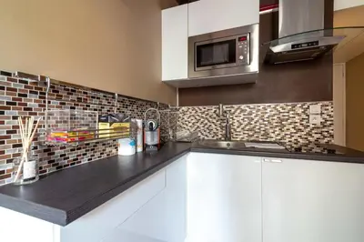 Cuisine ou kitchenette dans l'établissement Beautiful and cozy apartment in the heart of Cannes