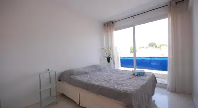 Un ou plusieurs lits dans un hébergement de l'établissement T3 Pte Croisette Vue mer Plage à 100m