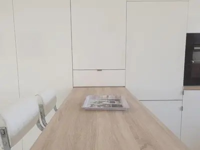 Cuisine ou kitchenette dans l'établissement STUDIO LES ALGUES
