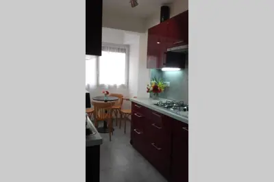 Cuisine ou kitchenette dans l'établissement Port Vauban appartement F3 refait à neuf