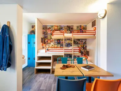 Coin salon dans l'établissement hotelF1 Villeneuve Loubet