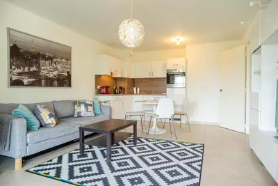 Cuisine ou kitchenette dans l'établissement Parc Eugenie by Welcome to Cannes