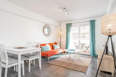 Coin salon dans l'établissement Appartement Corail - Welkeys