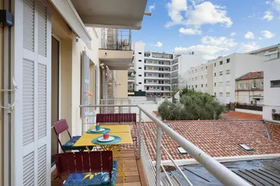 Balcon ou terrasse dans l'établissement Gold Apartment