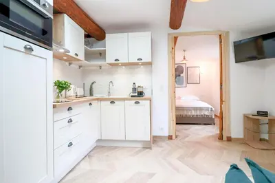 Cuisine ou kitchenette dans l'établissement Luxurious & calm flat in heart of Old Antibes