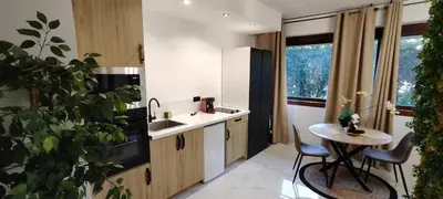Cuisine ou kitchenette dans l'établissement Studio design - 5 min à pied du Palais & plages