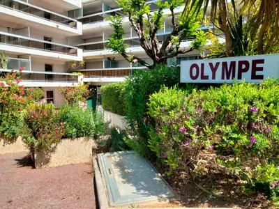 Jardin de l'établissement 10mm a pied des plages, appartement olympe climatisé
