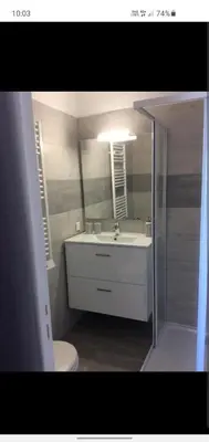 Salle de bains dans l'établissement Poseidon