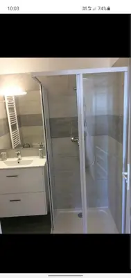 Salle de bains dans l'établissement Poseidon
