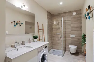 Salle de bains dans l'établissement Appartement des Anges - Welkeys