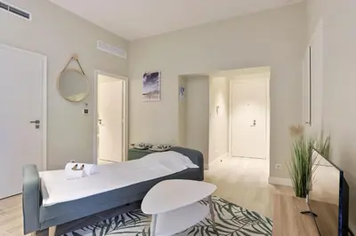 Un ou plusieurs lits dans un hébergement de l'établissement Appartement des Anges - Welkeys
