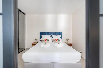 Un ou plusieurs lits dans un hébergement de l'établissement 45 Croisette Apartment - Prime Location - Beach & Palais by Foot - AC