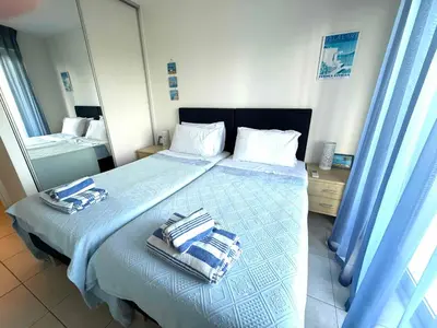 Un ou plusieurs lits dans un hébergement de l'établissement Le Beauvert - StayInAntibes
